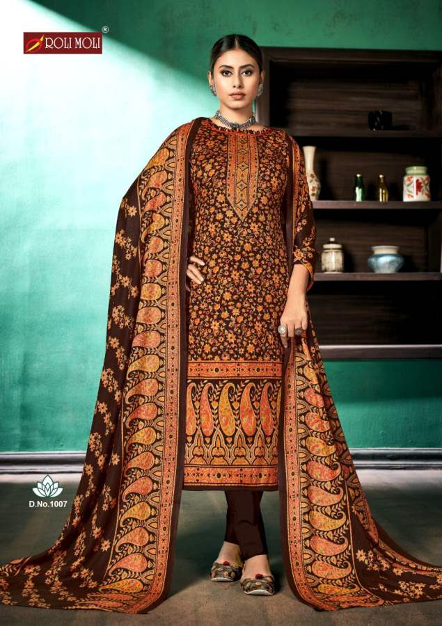 Roli Moli Aadhya Exclusive Designer Casual Wear Pashmina Printed Dress Material Collection
